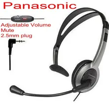 P ansonic KX-TCA430 Складная гарнитура с разъемом 2,5 мм Проводная гарнитура с регулировкой громкости и отключением микрофона