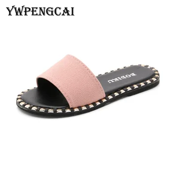 

Size 26-37 Summer Kids Slippers Girls Sandals Fashion Anti-slip Beach Slippers Solid Colors Girls Slippers #9CV0337