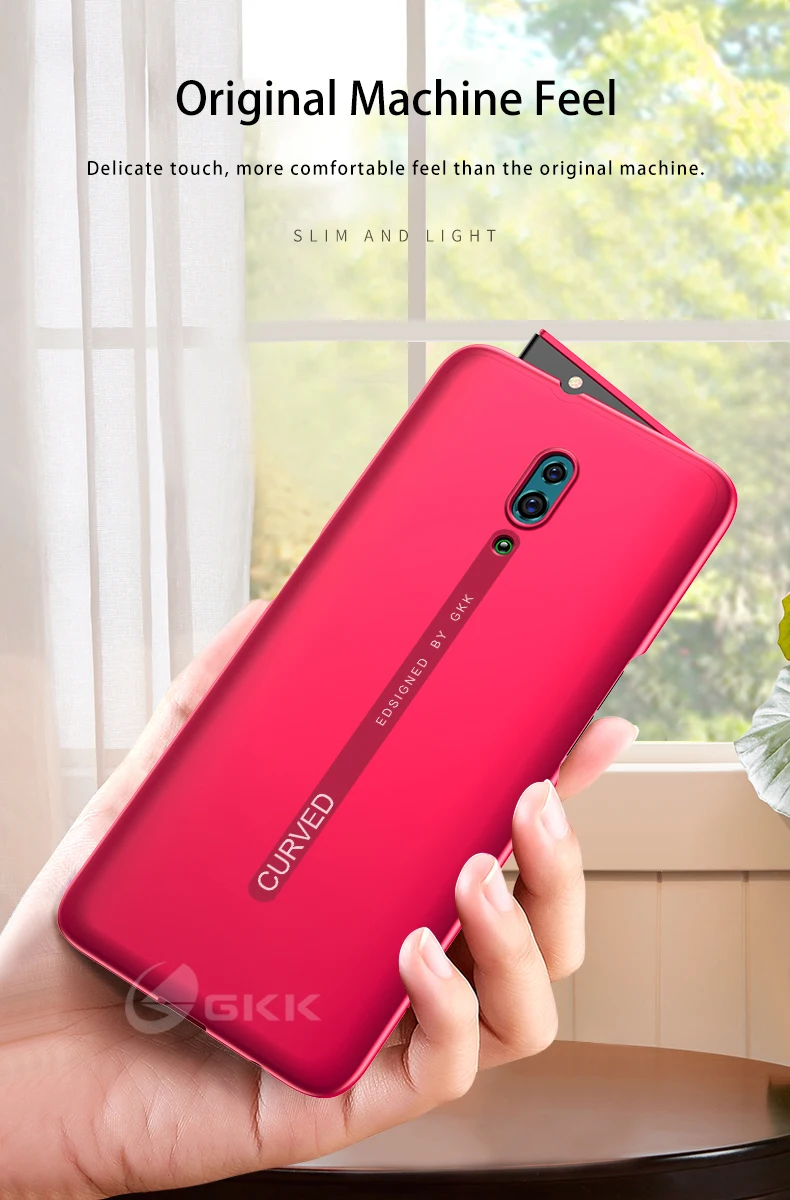 Роскошный чехол GKK для OPPO Reno Z 10X Zoom Case 2 в 1 анти-капля Тонкая матовая жесткая задняя панель из поликарбоната для OPPO Reno Z 10X Zoom Case coque