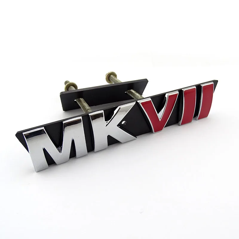Авто значок MKVII Гриль Эмблема Хром Красный знак, наклейка на автомобиль гольф MK7 TSI Декор