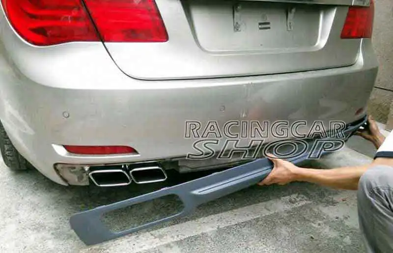 

FOR BMW F01 F02 730 740i 740Li 750i 750L Change To 760 High Quality QUAD EXHAUST REAR DIFFUSER 2010UP B154F
