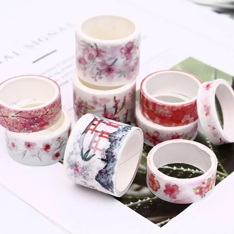 

12 Rolls Washi Masking Tape Set Petal Animal Flower Paper Masking Tapes Japanese Washi Tape DIY Scrapbooking Sticker 15mm x 2m