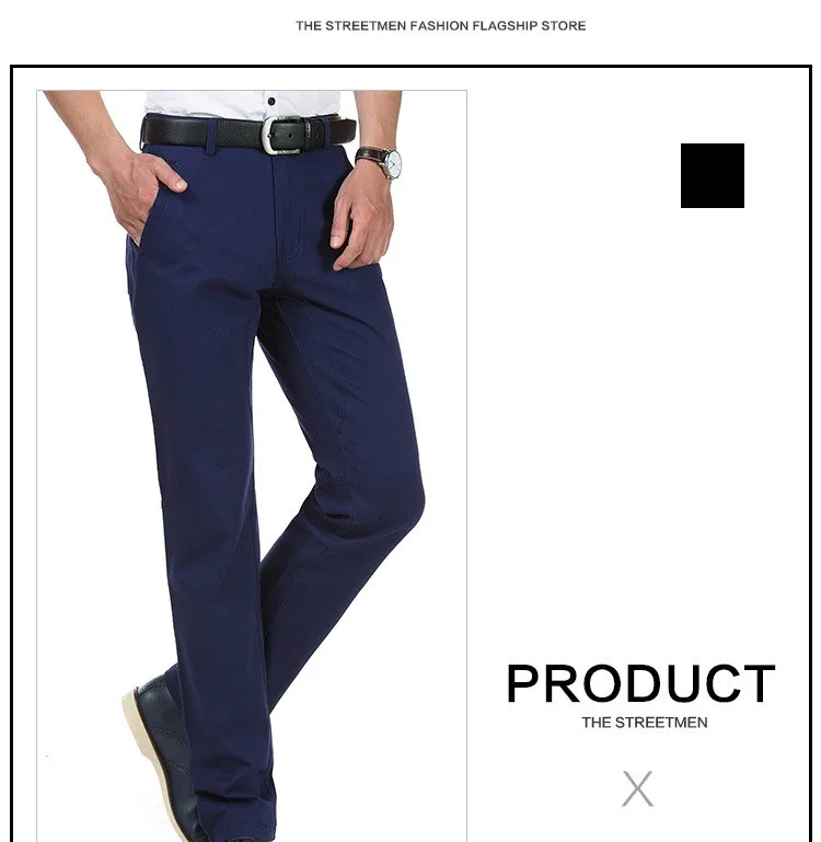 Мужские брюки, классические, повседневные, Бизнес Стиль, облегающие, тело, тянущиеся брюки, мужские брюки, хлопок, для работы, одноцветные