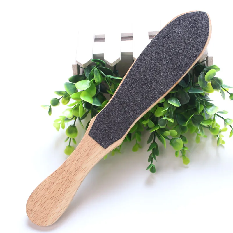 1Pc Double Side Grinding Wooden Foot File Sandpaper Feet Rasps Callus