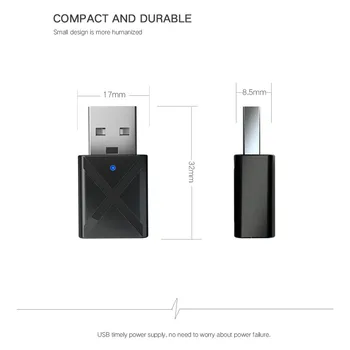 

VOBERRY For USB 2.4 MHz 5 Bluetooth Headset Speaker 3.5 TV Receiver /PC Audio Transmitter Adapter