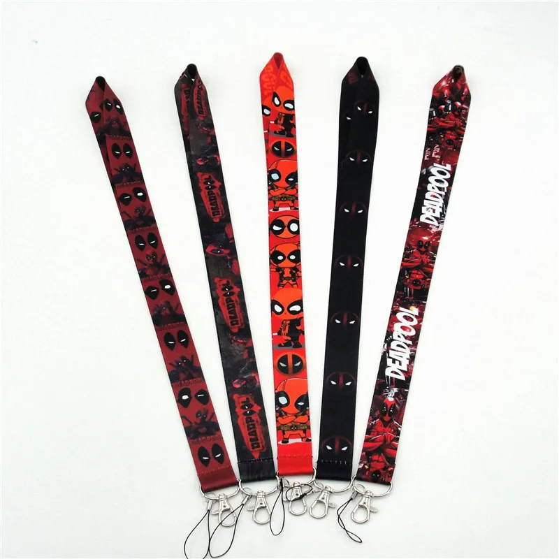 lot cartoon Deadpool mix Straps Lanyard ID Badge Holders Mobile Neck Key chain