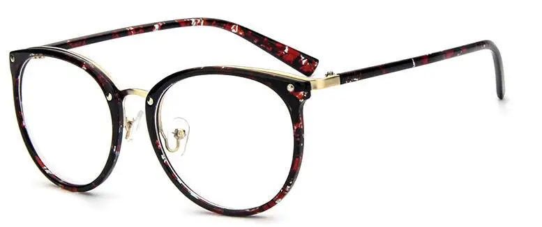 Брендовые женские оптические очки оправа женские очки Большая оптическая оправа из металла прозрачные очки по рецепту очки lt9651 - Цвет оправы: brown