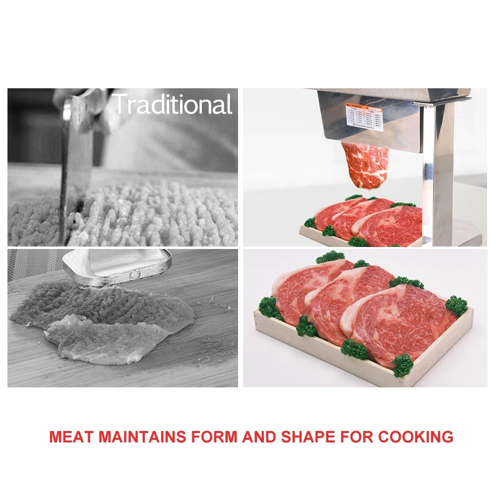 ITOP Meat Tenderizer Machine Stainless Steel 5'' Needle Steak Beaf Pork Pounders Kitchen Meat Tools Machine Food Processor