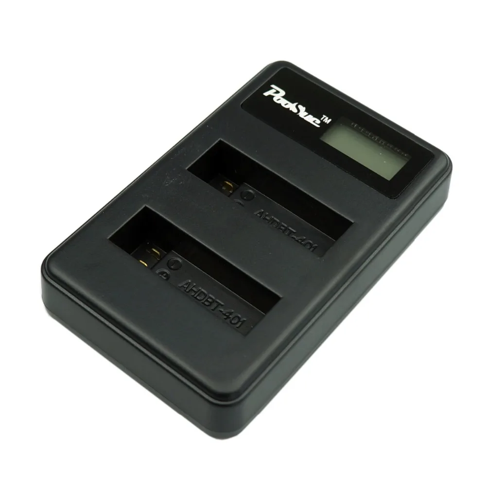 2 шт. экшн камеры go pro hero 4 ahdbt 401 ahdbt401 1600 мАч камера Батарея + LCD Dual charger для gopro hero4