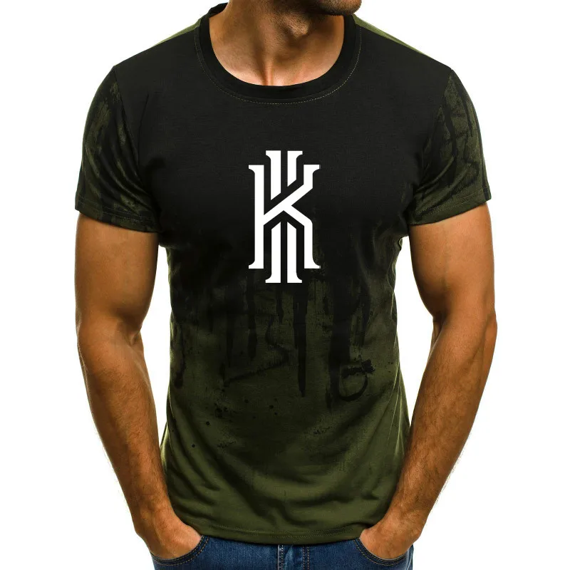 2019 hot new Kyrie Owen print T-shirt men's summer polyester short-sleeved hip-hop sale Kyrie Owen T-shirt top