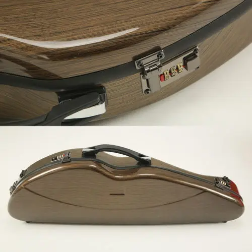 

Coffee 4/4 Violin Case Compound material, Strong Hard Case,with coded lock