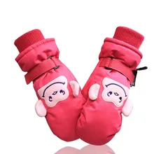 Детские водонепроницаемые ветрозащитные утепленные теплые дышащие теплые лыжные перчатки размер S-M