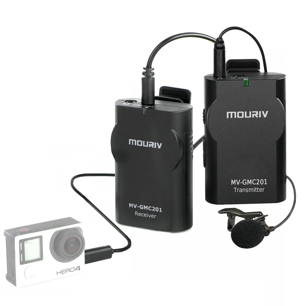 Wireless Lavalier Microphone for Gopro , Mouriv MV GMC201 2.4G