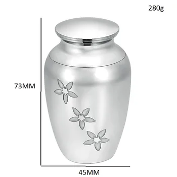 

IJU08 Betiful Flower Engraved Stainless Steel Cremation Memorial Urn Hold Ashes of Loved One,Personized Engaving Available