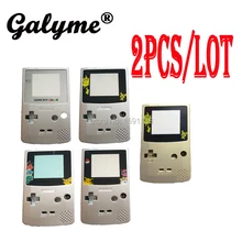 2 шт./партия, пластиковый чехол серебристого и золотистого цвета для игровой консоли Gameboy, чехол для мальчика с ограниченными кнопками винты объектива с героями мультфильмов