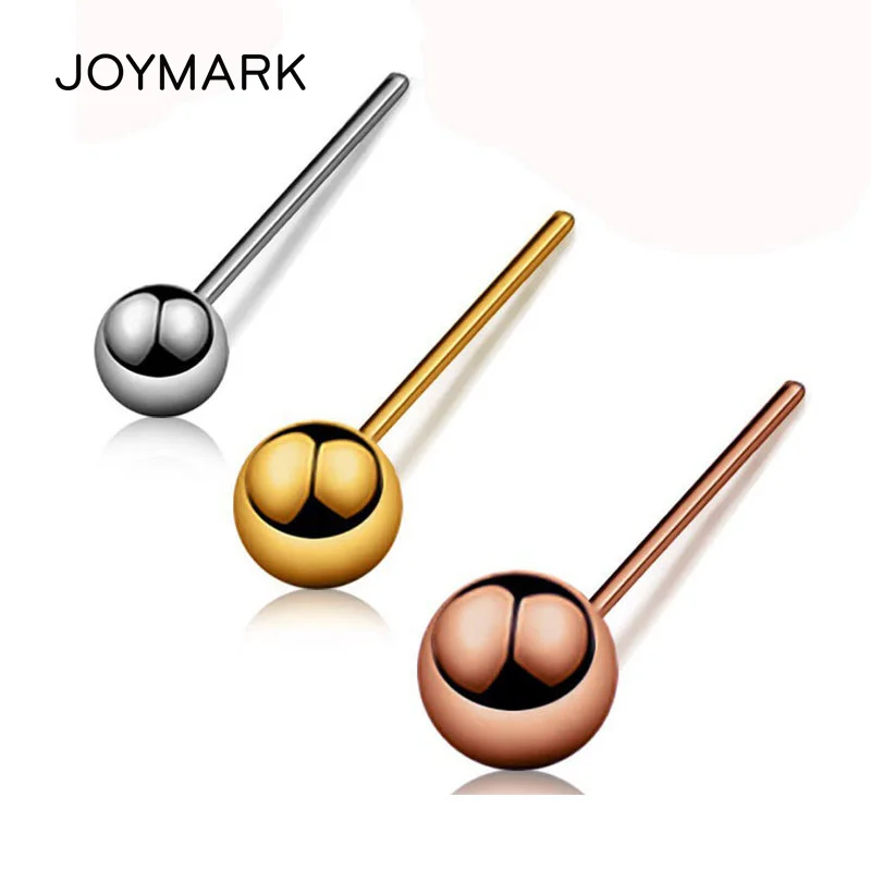 3mm 4mm 5mm Glossy Ball Real 925 Sterling Silver Stud Earrings Piercing Jewelry 20 pairs/lot SEA-EH015 | Украшения и аксессуары