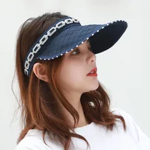 Мужская и женская летняя складывающаяся Кепка Регулируемая Панамы с широкими полями с пустым верхом H9