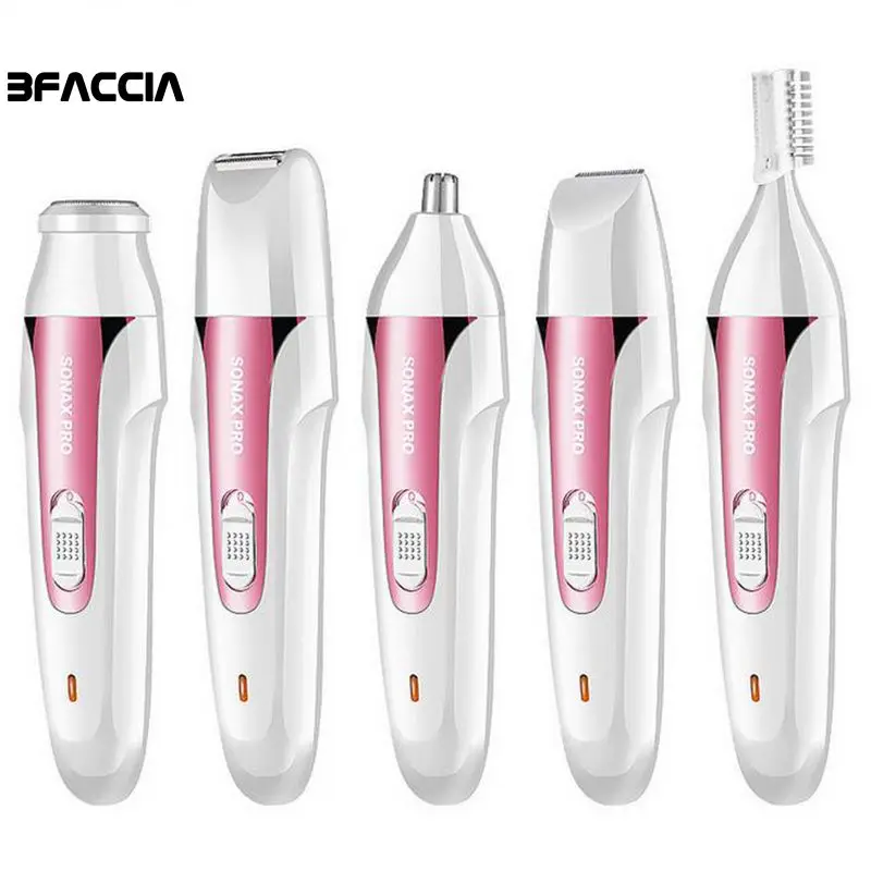 Bfaccia 5 в 1 для бровей волос в носу триммер электрический бритья USB Перезаряжаемые лица Триммер Для мужчин Для женщин удаления волос Clipper