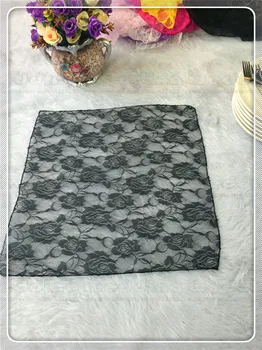 

50pcs Lace Fabric Napkin Table Cloth Chair Sashes Cover Flowers Home Hotel Dinner Party Wedding (Factory Direct Sale)