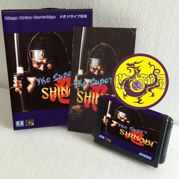 

The Super Shinobi 16 bit SEGA MD Game Card Boxed With Manual For Sega Mega Drive For Genesis