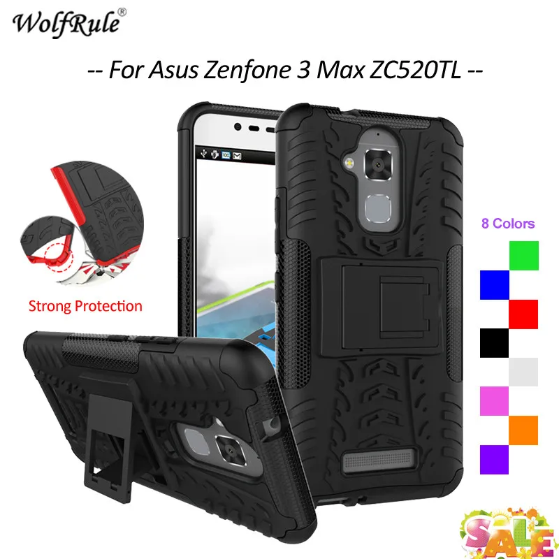 

Cover For Asus Zenfone 3 Max ZC520TL Case DualLayer Hard Plastic Anti-Knock Cover Coque Holder Phone Case For Asus Zenfone 3 Max