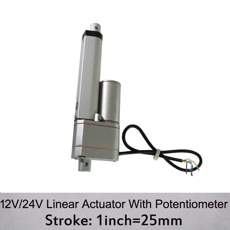 Factory Price! DC 12/ 24V 1inch/ 25mm Stroke 1000N Force Linear