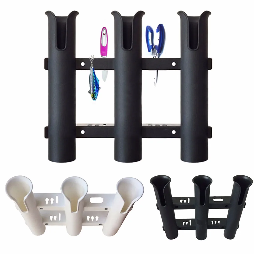 Marine Boat Three Pole Rod Holder Side Mount Rod Holder Fishing Bracket Rack Tool For Marine Fishing Box Kayak Boat Yacht