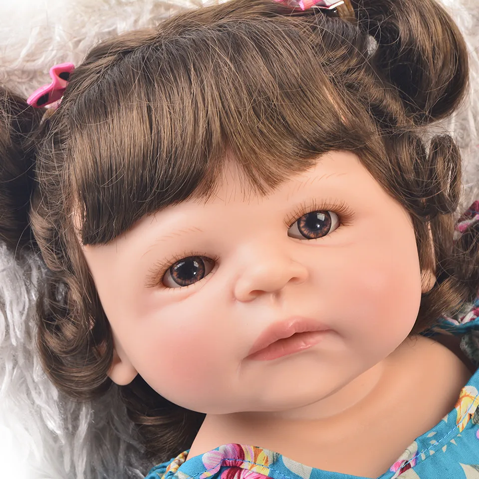 KEIUMI 23 дюйма модная Кукла Reborn Alive Girl силиконовая Реалистичная Детская кукла