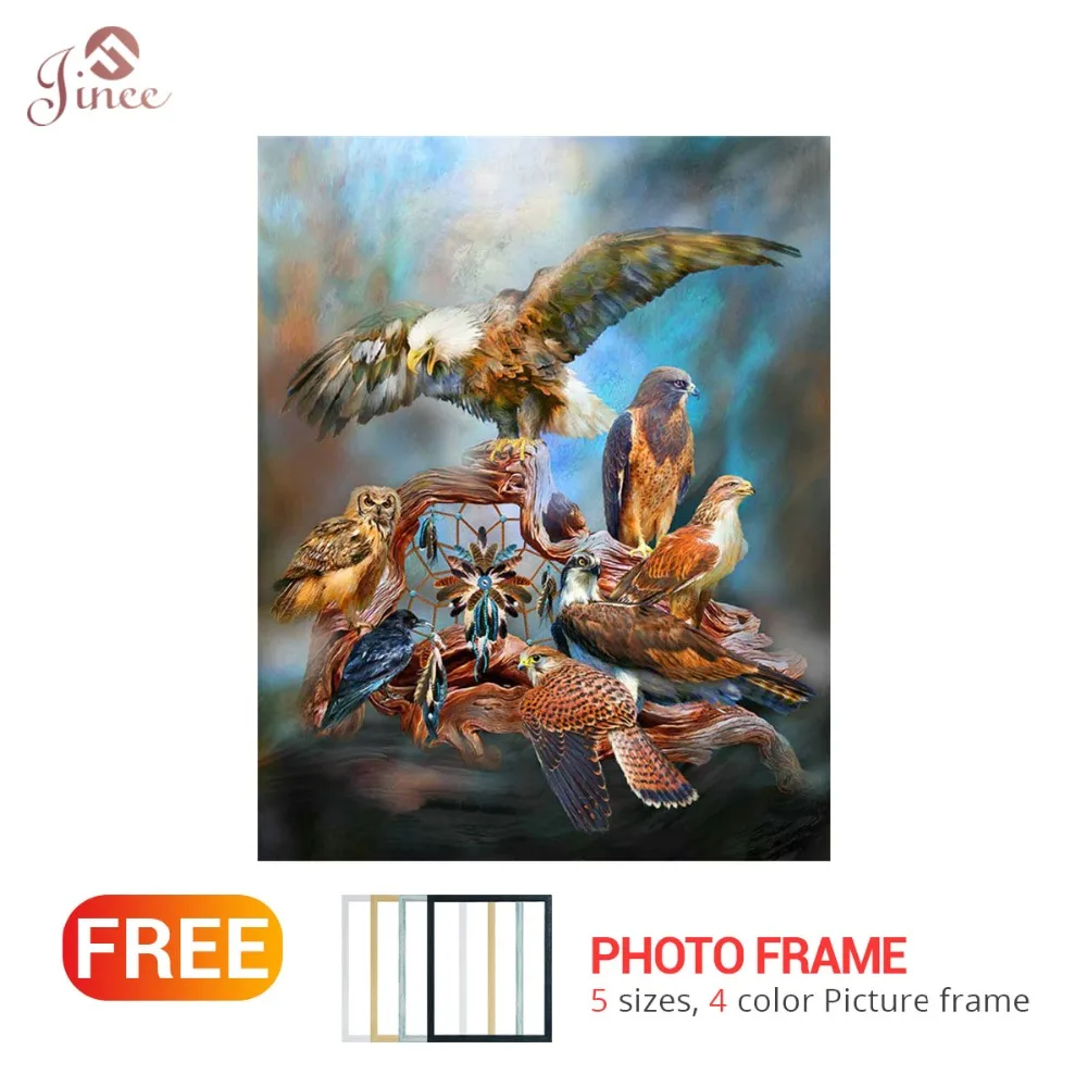 Diy Diamond Painting Eagle Rhinestone Pasted Cross Stitch Embroidery Dream Catcher Bird Stickers Crafts Decor | Дом и сад