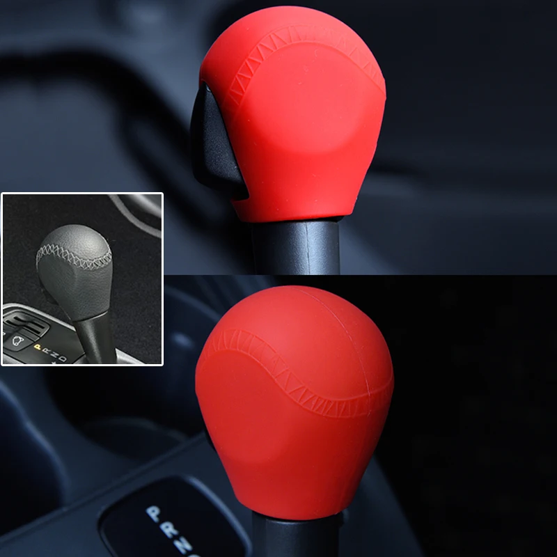 Silicone Car Gear Knob Cover For Benz Smart Fortwo A453 2015- Shift Gear Head Skin Non Slip Handbrake Hand Brake Key Case
