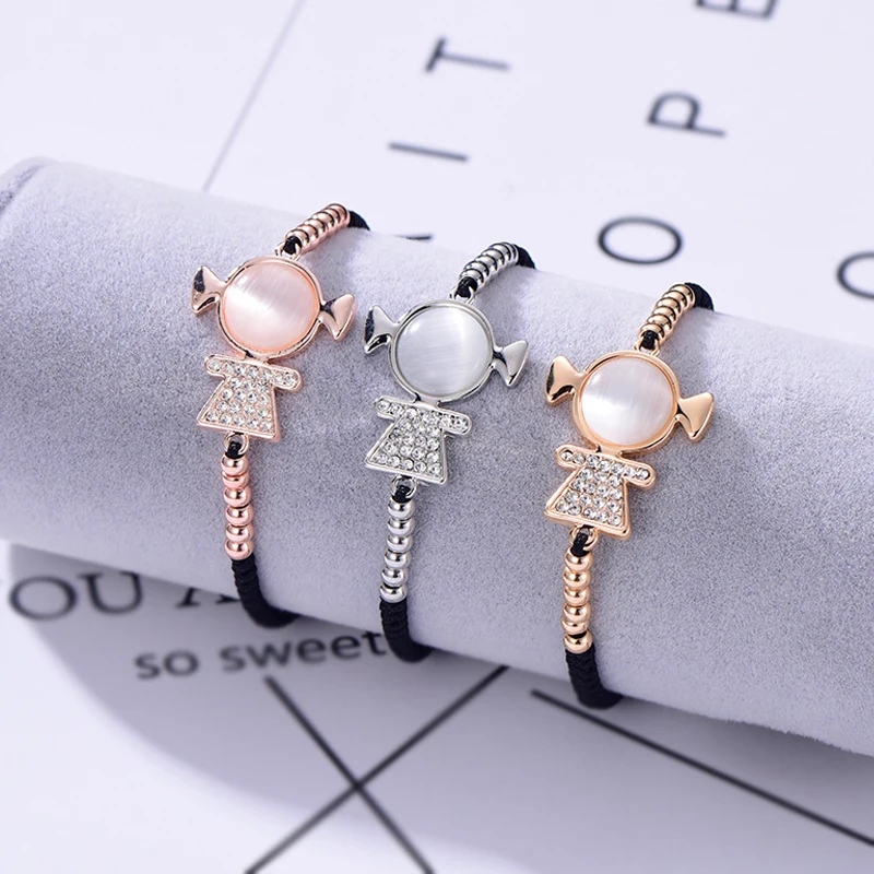 

Cute Figure Charms Bracelets For Women Gold Silver Color Bileklik Bracelets & Bangles Jewelry Europe American Style Jewelry Gift