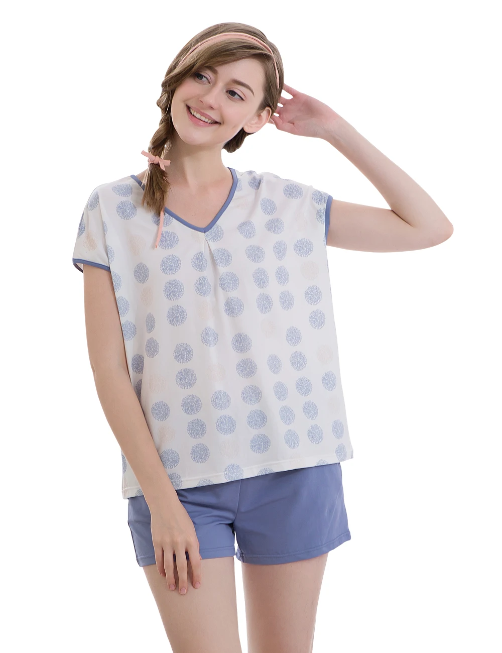 Buy New Summer Pajamas for Girls Cotton Women V Neck