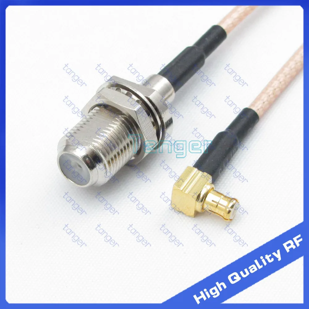 

Tanger MCX male plug right angle to F female jack with RG-316 RF Coaxial Pigtail Jumper cable 8inch 20cm RF Low Loss cable