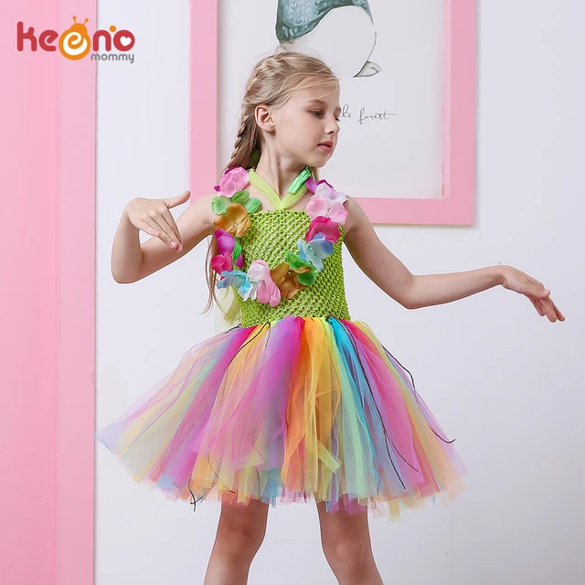 Lilo Tutu Dress For Girls Party Princess Outfits With Garland For Baby Girl  Christmas Halloween Costume Kids Hawaiian Dresses - AliExpress