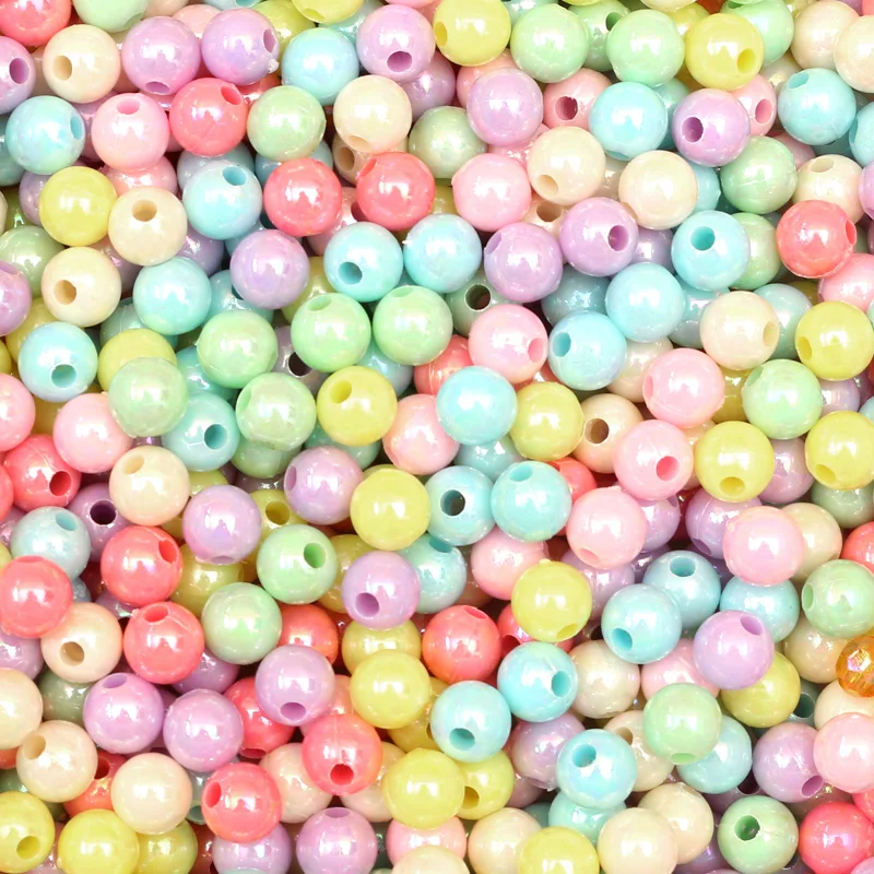 

1000Pcs Mixed AB Colorful Round Acrylic Beads For Jewelry Marking Diy Bracelet Charm Needlework Accessories Jewelry Finding