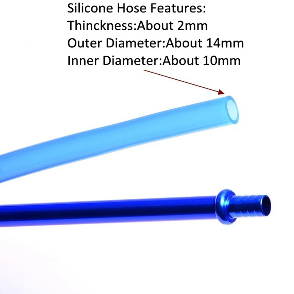 DEJAYA Silicone Hookah Hose Shisha Pipe with Aluminum Stem Cachimba Chicha Sheesha Narguile Accessories 1.7m 6 Color 6