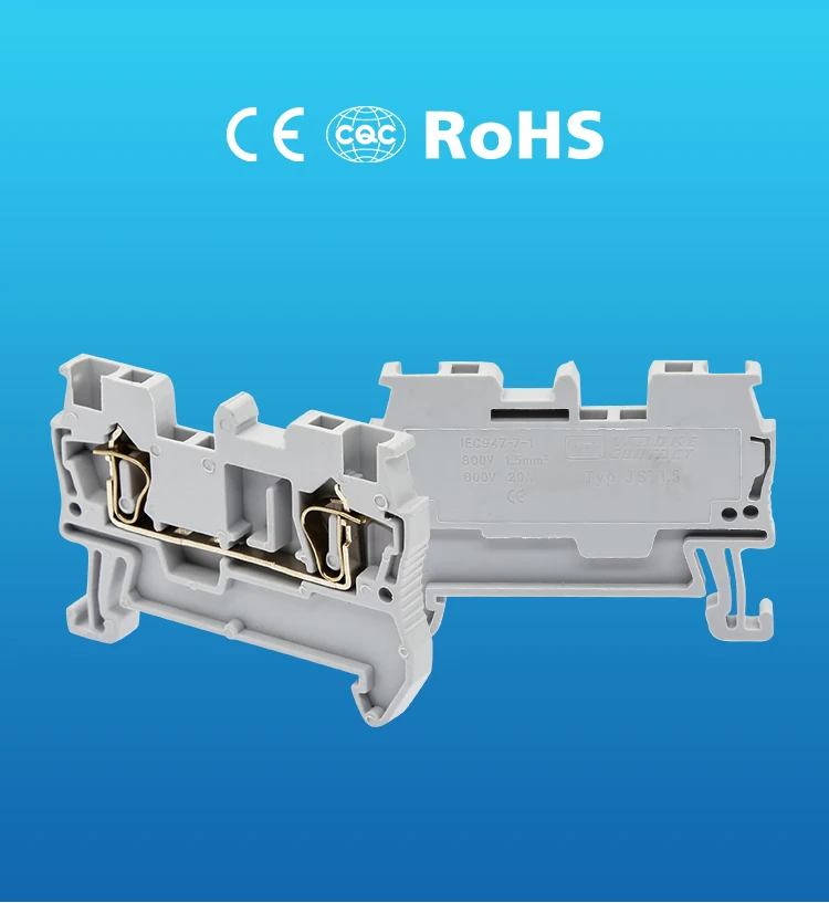 retorno puxar fio conector elétrico din trilho terminal bloco st 1.5