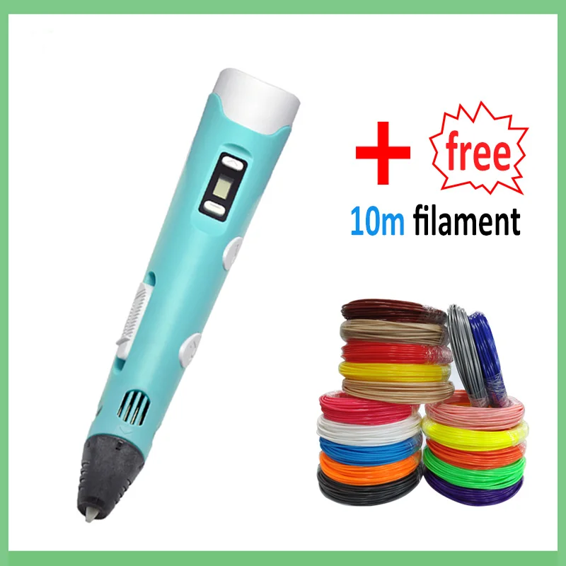 

3D Printing Pen 1.75mm ABS PLA DIY LCD Screen,USB Charging 3D Pen Filament with 12V 2A Adapter Creative Toy Gift For Kids Design