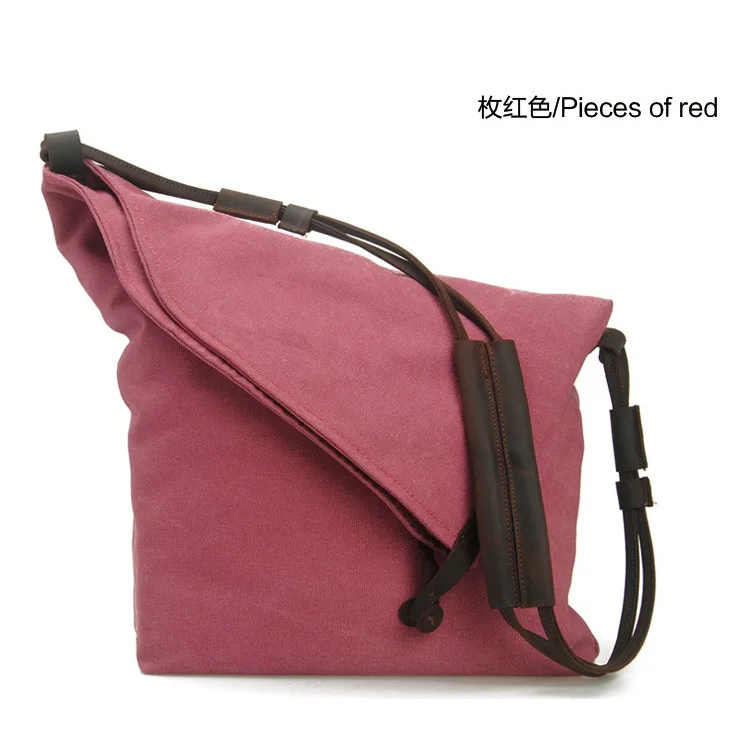 

2019 New Europe Vintage Canvas Leather Messenger Bags for Women Large Capacity Laptop Crossbody Bag Retro Female Shoulder Bag