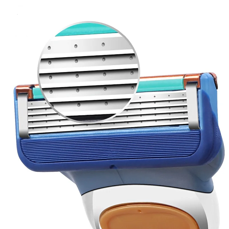 Giulietta Men Shaving Razor Blades 5 Layer Blade Cassettes Shaving Blades Compatible with Gillettee Fusione Razor Machine