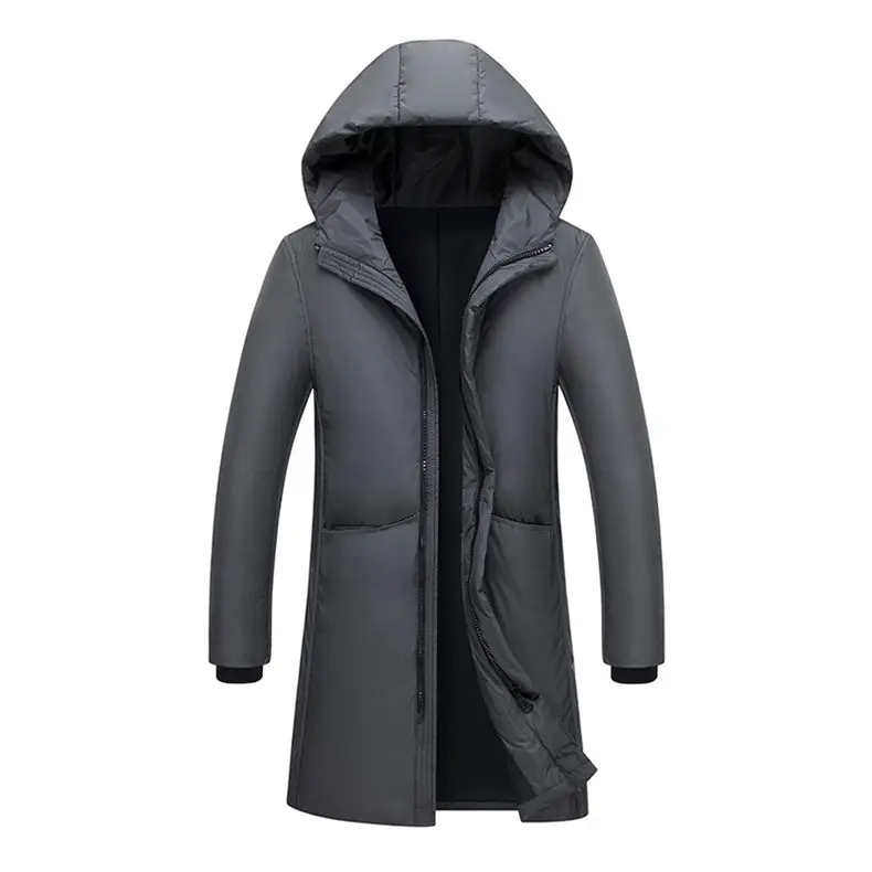 50% white duck down long jackets men Winter long parkas Waterproof windproof hooded coat male High quality thicken coats 7805-03