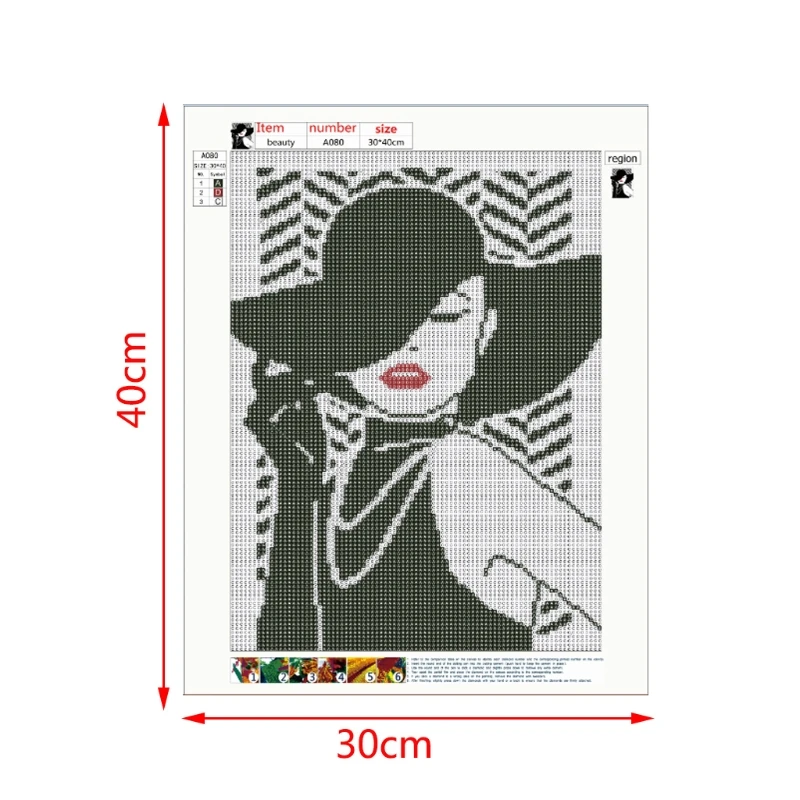 

Proud Lady DIY 5D Diamond Painting Embroidery Cross Stitch Craft Home Decor Kit