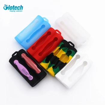 

Glotech 10pcs/lot double Silicone rubber Case cover for e cigarette 18650 battery protective decorative case