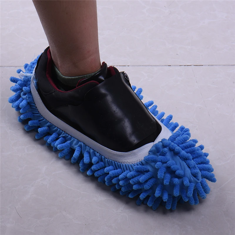 

1pcs Multifunctional Chenille Micro Fiber Shoe Covers Clean Slippers Lazy Drag Shoe Mop Caps Household Tools