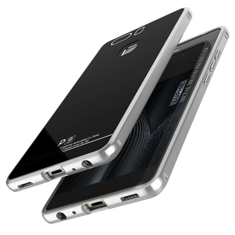 For huawei P9 case tempered glass cover metal bumper (7)