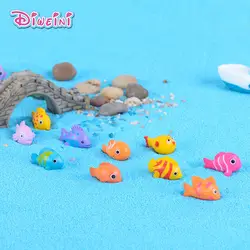 5 шт. мультяшная мини-модель рыбы фигурки животных миниатюрная Статуэтка для дома садовый игрушечный дом асессуары для украшения DIY игрушка