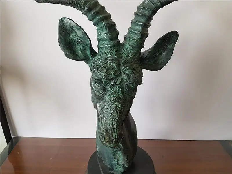 Bronze casting deer head sculpture (6)