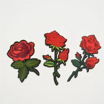 

20pcs small Rose Floral Embroidery Patches Cloth Decoration Applique Sew-on Patch for diy craft sewing wholesale