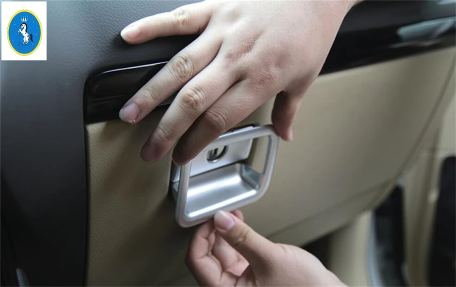 

Yimaautotrims Auto Accessory Copilot Glove Storage Box Handle Cover Trim Fit For Toyota Land Cruiser Prado FJ150 2014 - 2019