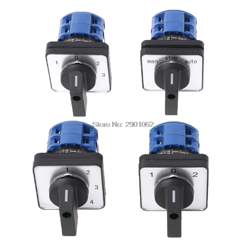 

Electric 2/3/4 position 8 Terminals Rotary Cam Changeover Switch 660V 20A AP16